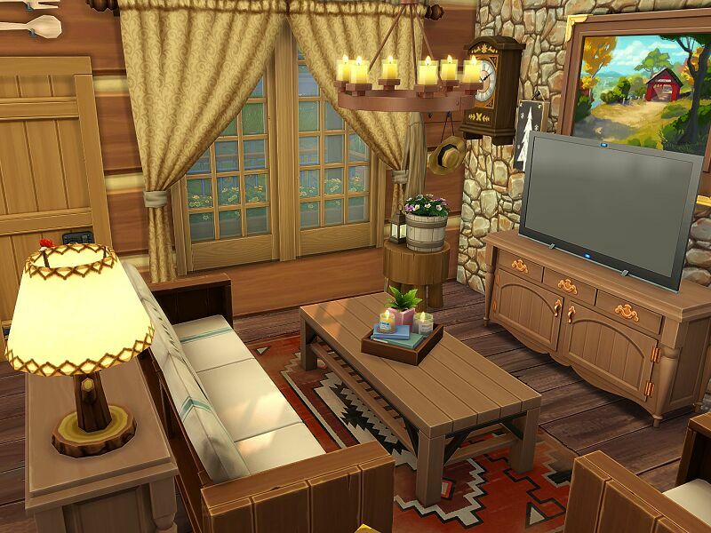 sims 4 cc cozy log house no cc by flubs79 5