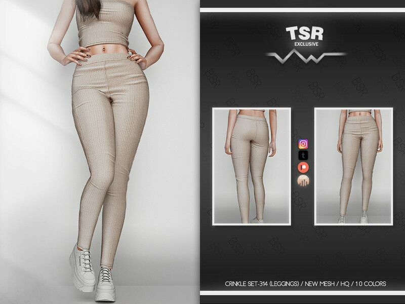 Crinkle SET-314 (Leggings) BD896 By Busra-Tr Sims 4 CC