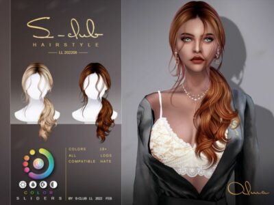 Curly Braid Hairstyles (Alma) By S-Club By S-Club Sims 4 CC