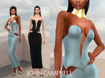 CUT OUT Corset Dress Sims 4 CC