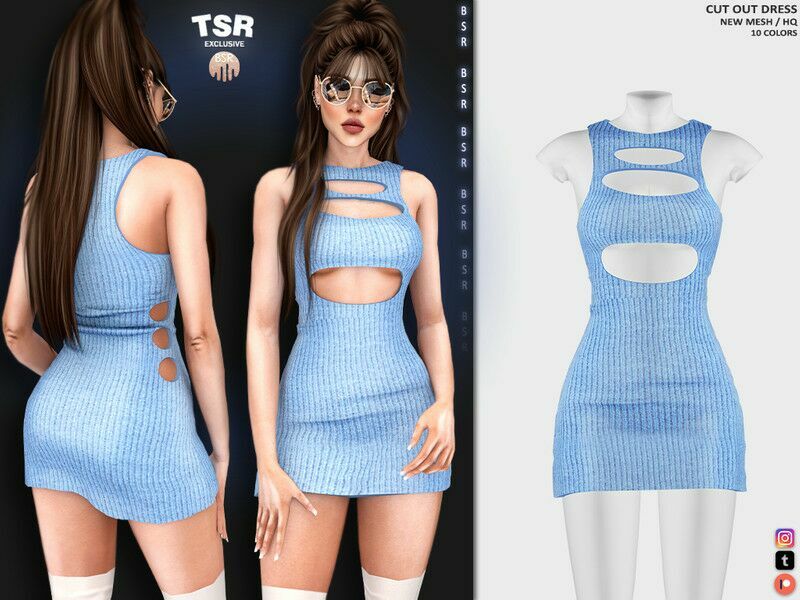 CUT OUT Dress BD1164 Sims 4 CC