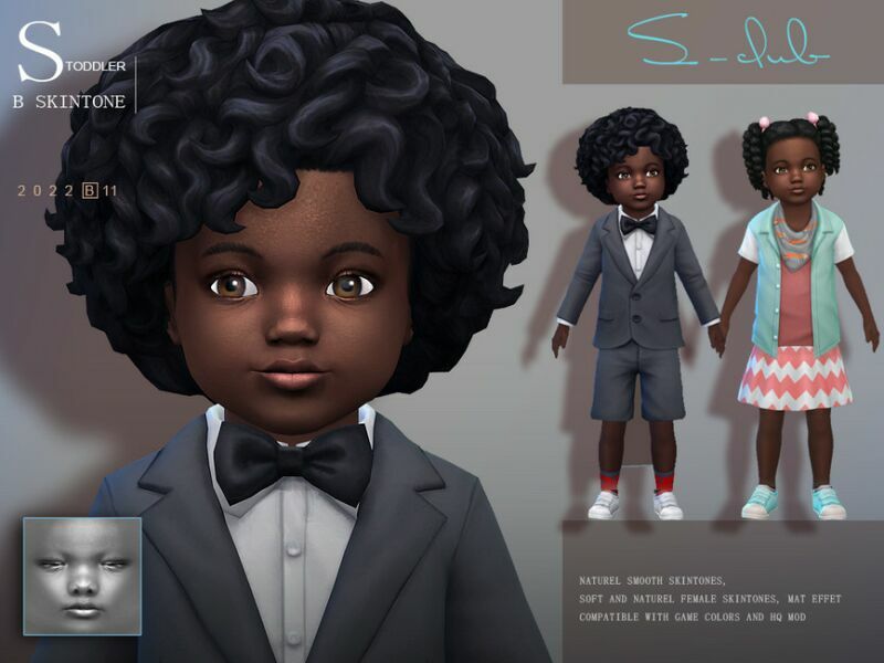 Cute Toddler Overlay Skintone By S-Club By S-Club Sims 4 CC