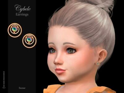 Cybele Earrings Toddler By Suzue Sims 4 CC