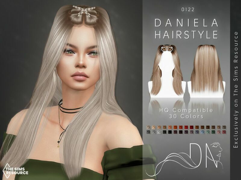 Daniela Hairstyle By Darknightt Sims 4 CC