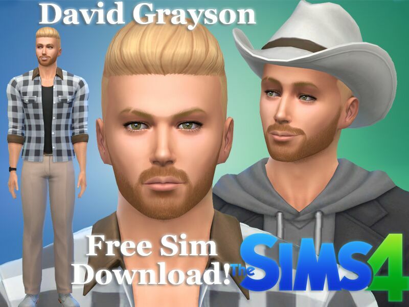 David Grayson Free SIM Download By VTK Sims 4 CC