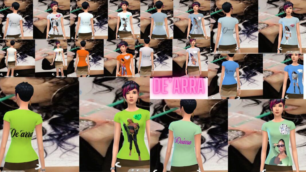 De’Arra’S T-Shirt By Moonlightsimmer Sims 4 CC