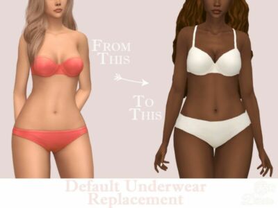 Default Replacement Underwear TOP And Bottom (BRA / Panties) By Dissia Sims 4 CC