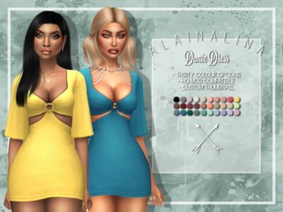 Demie Dress By Alainalina Sims 4 CC