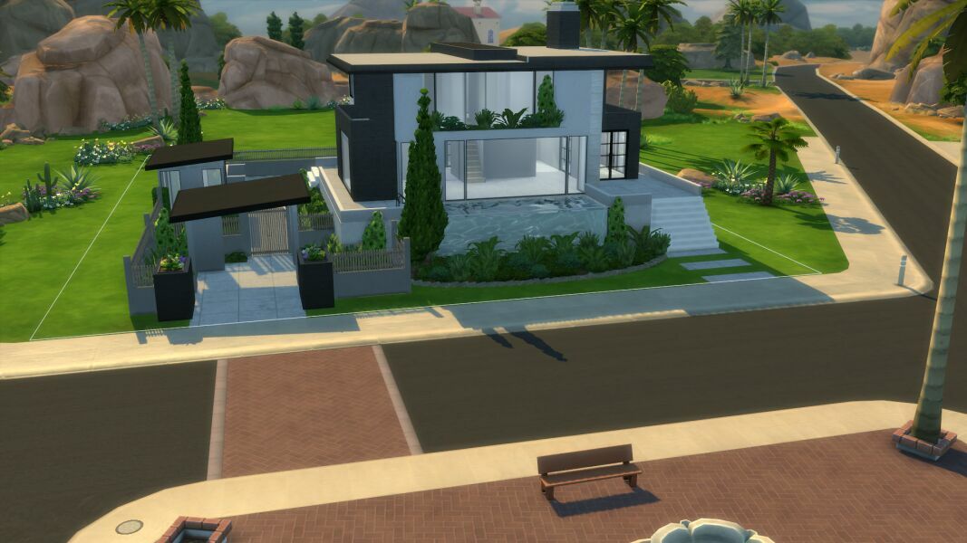 Desert Modern Home – Shell Sims 4 CC