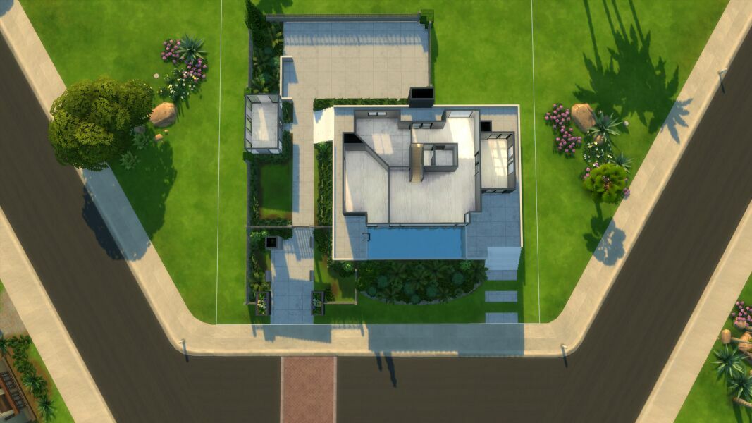 sims 4 cc desert modern home shell 3