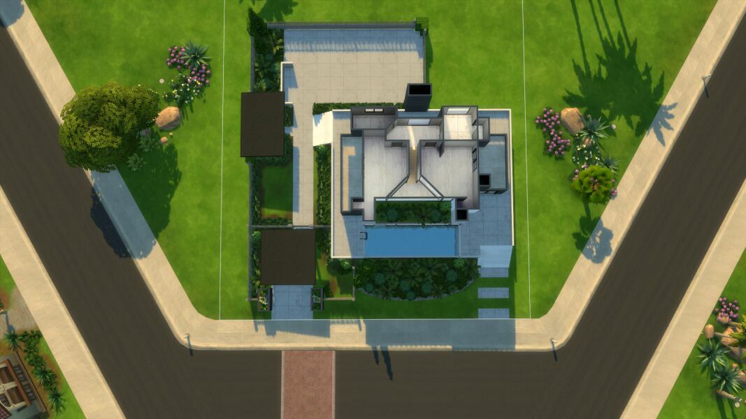 sims 4 cc desert modern home shell 4