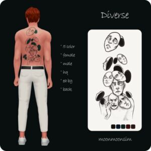 Diverse Tattoo By Moonmoonsim Sims 4 CC