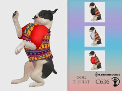 DOG T-Shirt C636 By Turksimmer Sims 4 CC