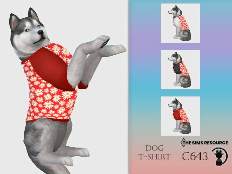 DOG T-Shirt C643 By Turksimmer Sims 4 CC