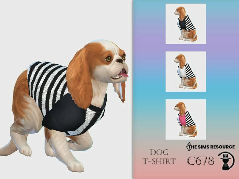 DOG T-Shirt C678 By Turksimmer Sims 4 CC