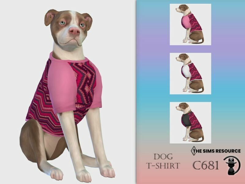 DOG T-Shirt C681 By Turksimmer Sims 4 CC