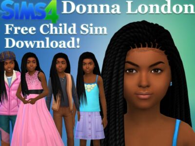 Donna London Free Child SIM Download By VTK Sims 4 CC