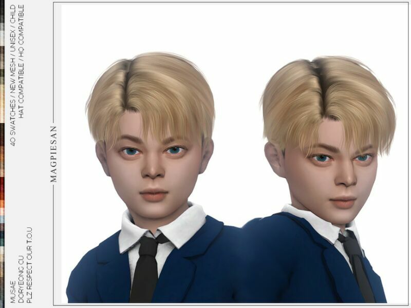 Doryeong Hair For Child By Magpiesan Sims 4 CC