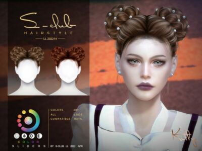 Double-Buns(Kitty) By S-Club By S-Club Sims 4 CC