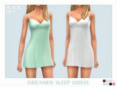 Dreamer Sleep Dress Sims 4 CC