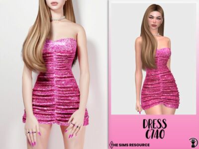 Dress C740 By Turksimmer Sims 4 CC