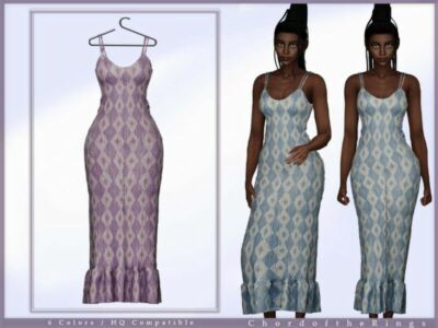 Dress NO.126 By Chordoftherings Sims 4 CC