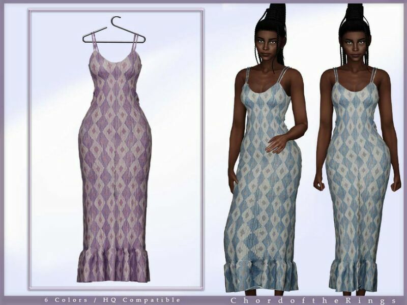 Dress NO.126 By Chordoftherings Sims 4 CC