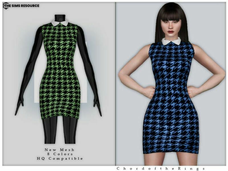 Dress NO.156 By Chordoftherings Sims 4 CC