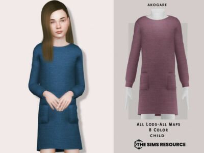 Dress NO.200 By _Akogare_ Sims 4 CC