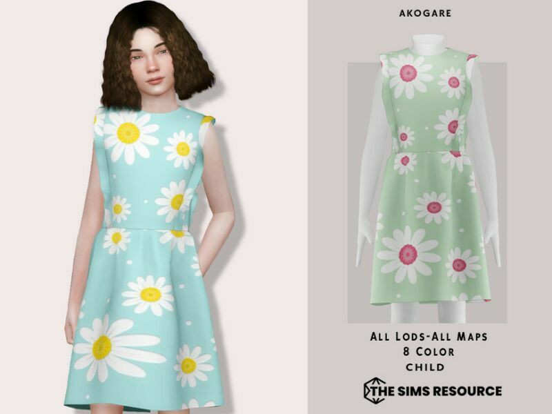 Dress NO.251 By _Akogare_ Sims 4 CC