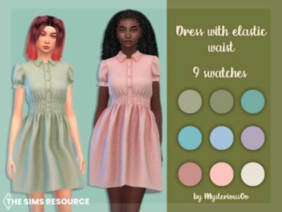 Dress With Elastic Waist By Mysteriousoo Sims 4 CC