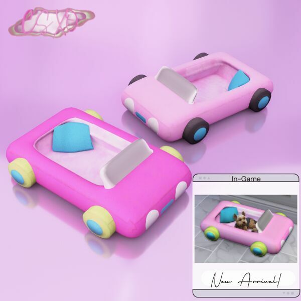 sims 4 cc drop top pet bed 🎀 3