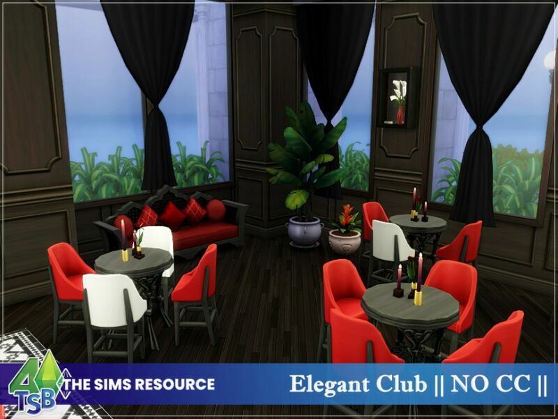 sims 4 cc elegant club no cc by bozena 7