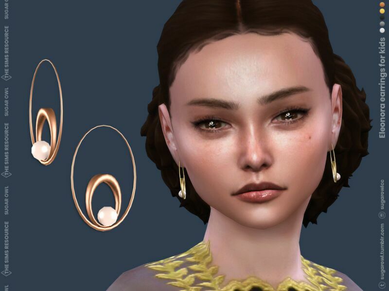 Eleonora Earrings For Kids Sims 4 CC