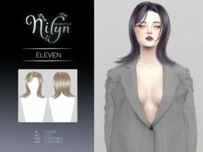 Eleven Hair – NEW Mesh By Nilyn Sims 4 CC