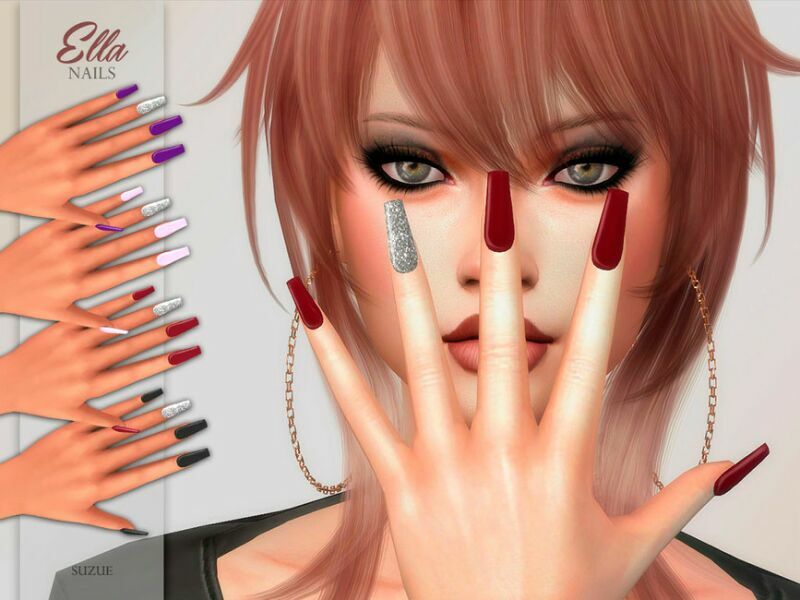 Ella Nails By Suzue Sims 4 CC