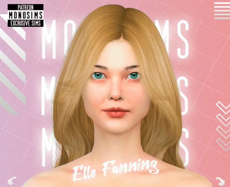 Elle Fanning Sims By Monosims Sims 4 CC