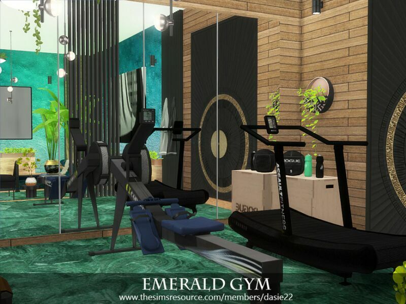 sims 4 cc emerald gym by dasie2 2