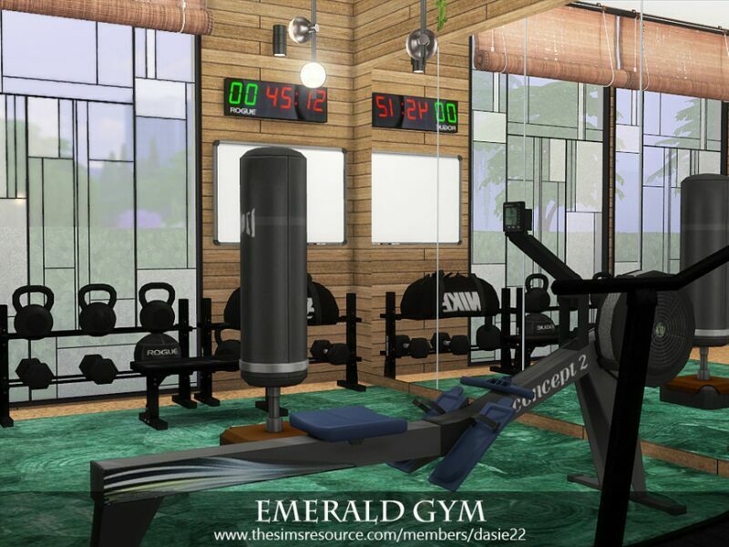 sims 4 cc emerald gym by dasie2 3