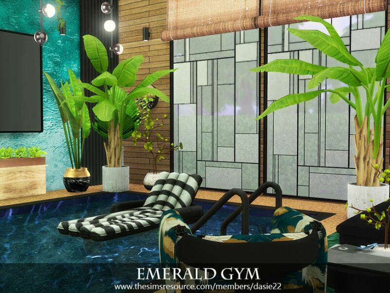 sims 4 cc emerald gym by dasie2 4