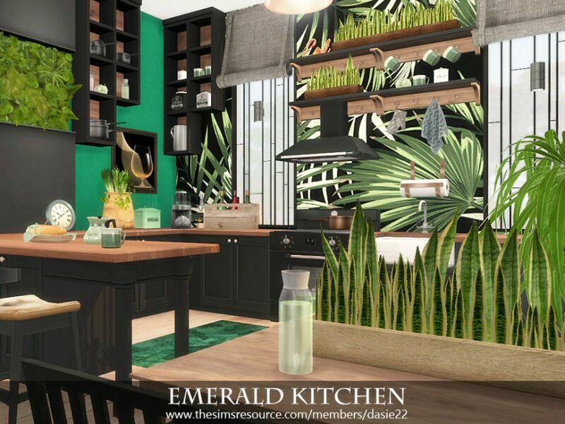 sims 4 cc emerald kitchen by dasie2 2