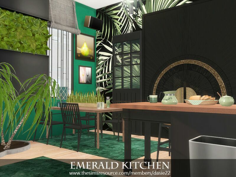 sims 4 cc emerald kitchen by dasie2 4