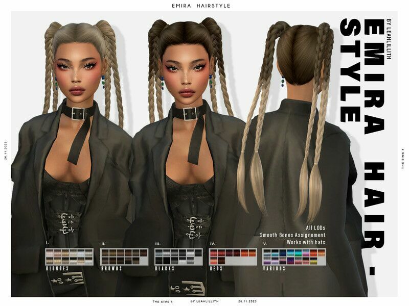 Emira Hairstyle Sims 4 CC