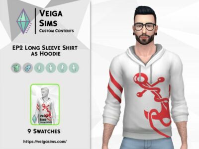 EP2’S Long Sleeve Shirt AS Hoodie Sims 4 CC