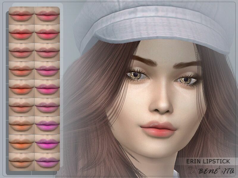 Erin Lipstick (HQ) By Benevita Sims 4 CC