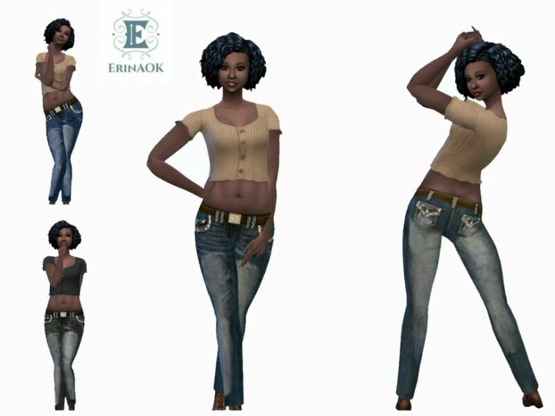 Erinaok Women’S Jeans 0111 By Erinaok Sims 4 CC