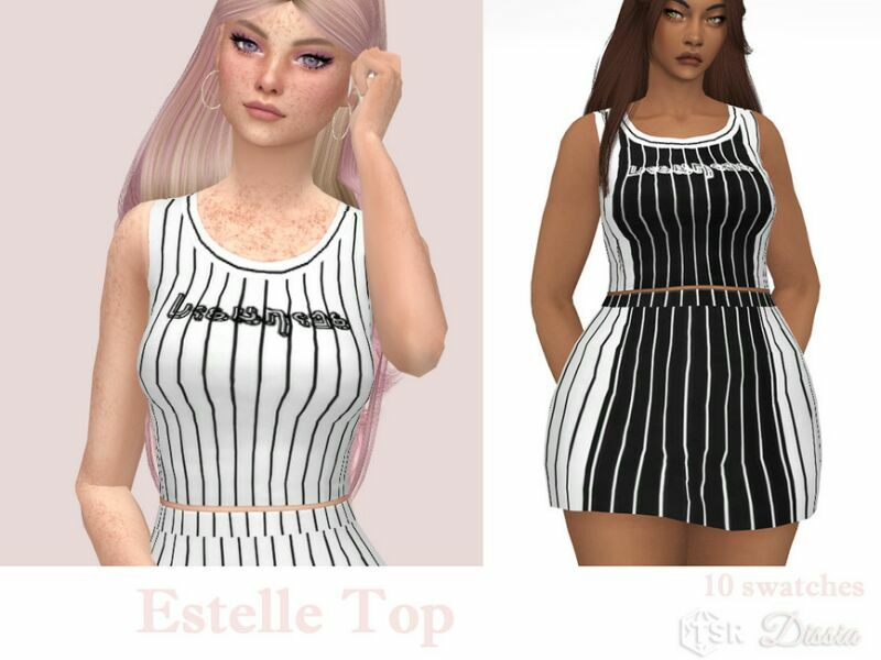 Estelle TOP By Dissia Sims 4 CC