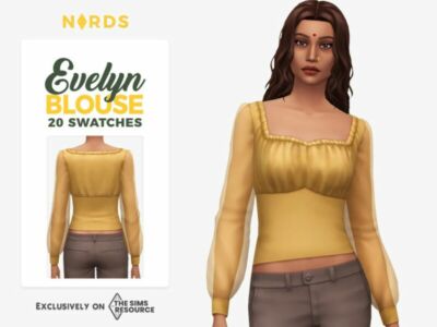 Evelyn Blouse By Nords Sims 4 CC