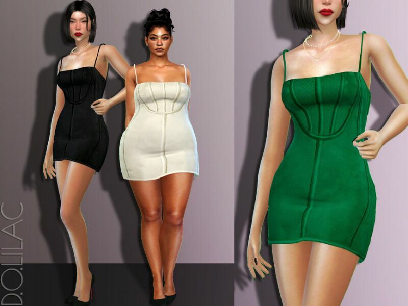 Evening Dress DO527 Sims 4 CC