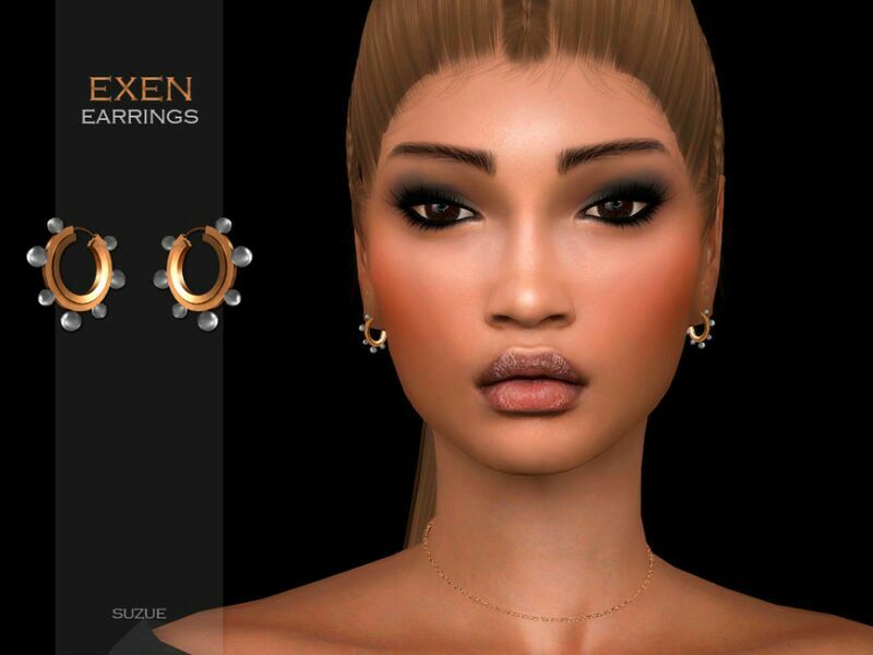 Exen Earrings By Suzue Sims 4 CC